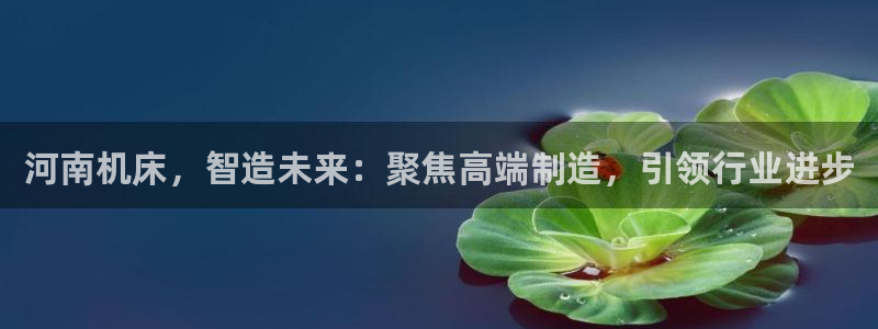 天辰娱乐赌博：河南机床，智造未来：聚焦高端制造，引领行业进步